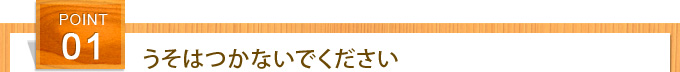 うそはつかないでください