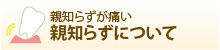 親知らずが痛い 親知らずについて